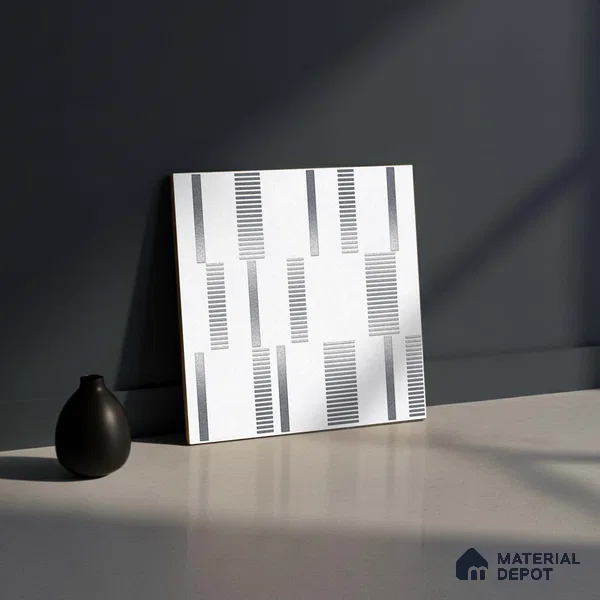 Highlighter Wall Tile TL 07251 B Plana 8012 GLM (Silver) 1 ft x 1 ft Ceramic Matte Finish - 9 mm | Suitable For Kitchen & Bathroom | 2 mm Spacer is Mandatory